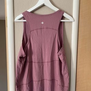 Dusty Rose/Pink Lululemon size 10 Back in Action workout and athleisure tank top